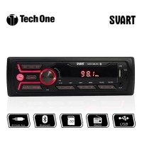 Rádio Automotivo S100 SVART Tech One C /Bluetooth - MP3 2X7W